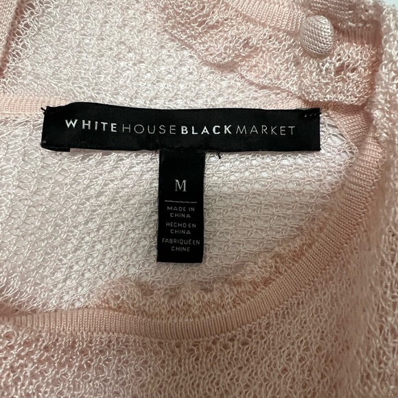 White House Black Market sleeveless high neck ruffle pullover sweater size M - Picture 6 of 8